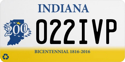IN license plate 022IVP
