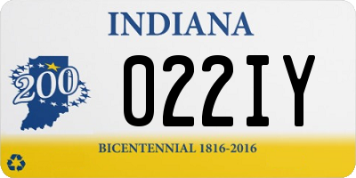 IN license plate 022IY