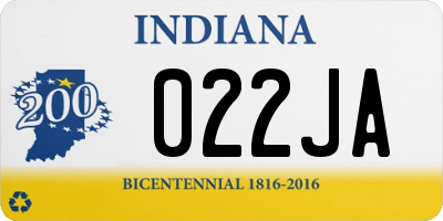 IN license plate 022JA