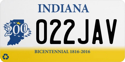IN license plate 022JAV