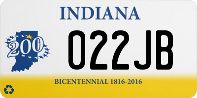 IN license plate 022JB