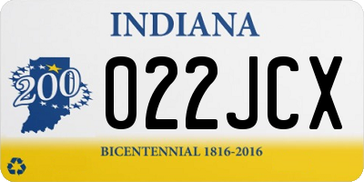 IN license plate 022JCX