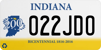 IN license plate 022JDO