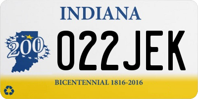 IN license plate 022JEK