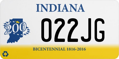 IN license plate 022JG