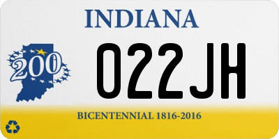 IN license plate 022JH