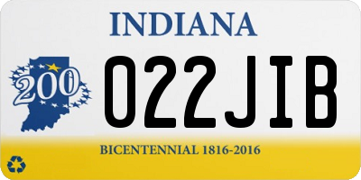 IN license plate 022JIB