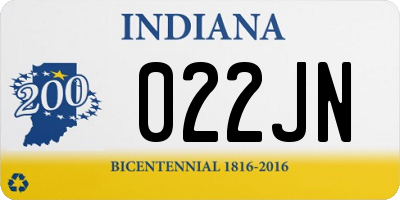 IN license plate 022JN