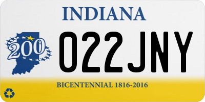 IN license plate 022JNY