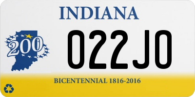 IN license plate 022JO