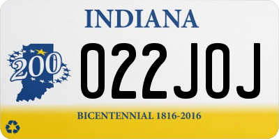IN license plate 022JOJ