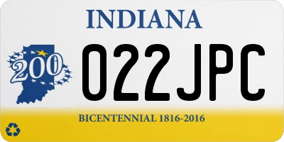 IN license plate 022JPC