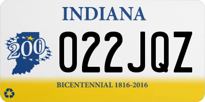 IN license plate 022JQZ