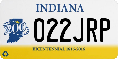 IN license plate 022JRP