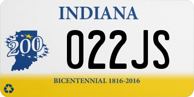 IN license plate 022JS