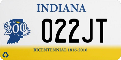 IN license plate 022JT