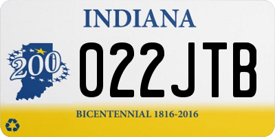IN license plate 022JTB