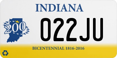 IN license plate 022JU