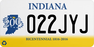 IN license plate 022JYJ