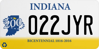 IN license plate 022JYR