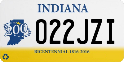 IN license plate 022JZI