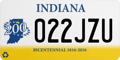 IN license plate 022JZU