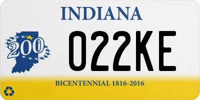 IN license plate 022KE