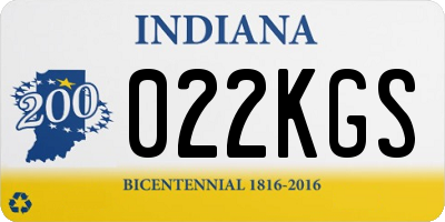 IN license plate 022KGS