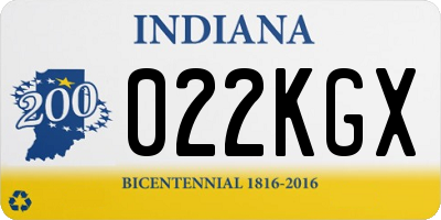 IN license plate 022KGX
