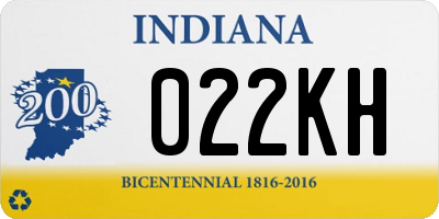 IN license plate 022KH