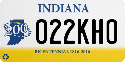 IN license plate 022KHO