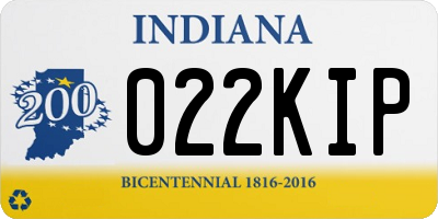 IN license plate 022KIP