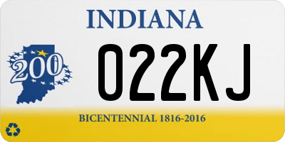 IN license plate 022KJ