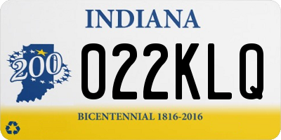 IN license plate 022KLQ