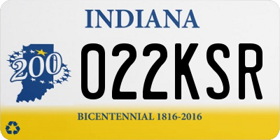 IN license plate 022KSR