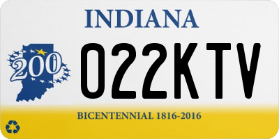 IN license plate 022KTV