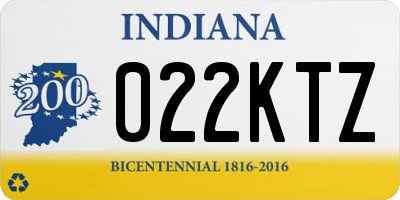 IN license plate 022KTZ
