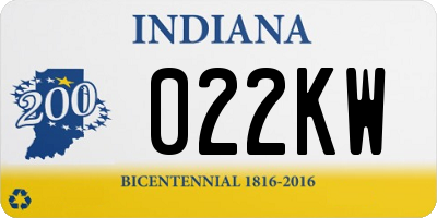 IN license plate 022KW