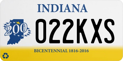 IN license plate 022KXS