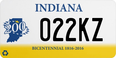 IN license plate 022KZ