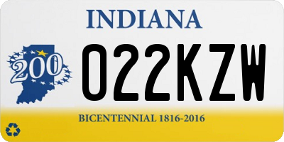 IN license plate 022KZW