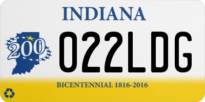 IN license plate 022LDG
