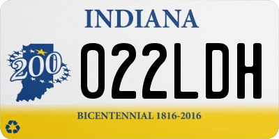 IN license plate 022LDH