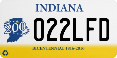 IN license plate 022LFD