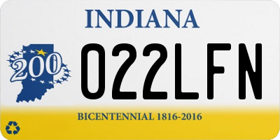 IN license plate 022LFN