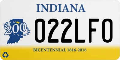 IN license plate 022LFO