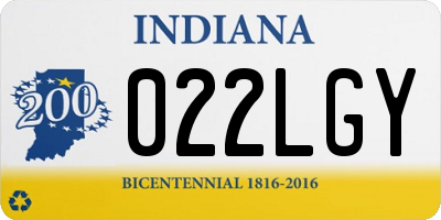 IN license plate 022LGY