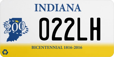 IN license plate 022LH