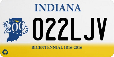 IN license plate 022LJV
