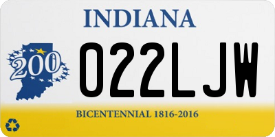 IN license plate 022LJW